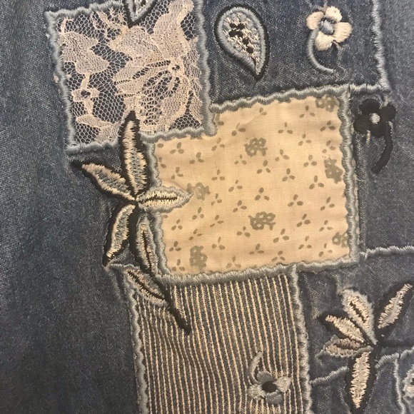 Vintage Denim Patchwork Vest - Picture 3 of 11